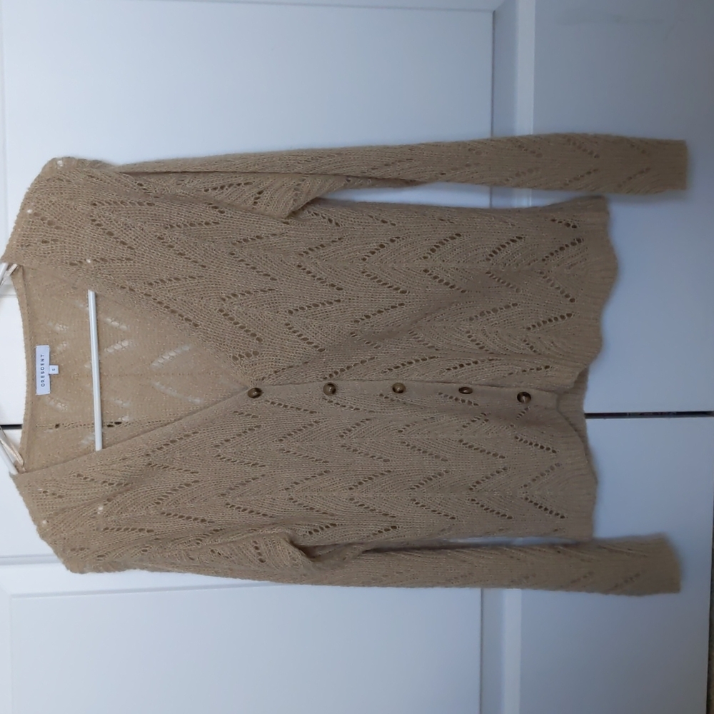Cream Button Down Lightweight Cardigan